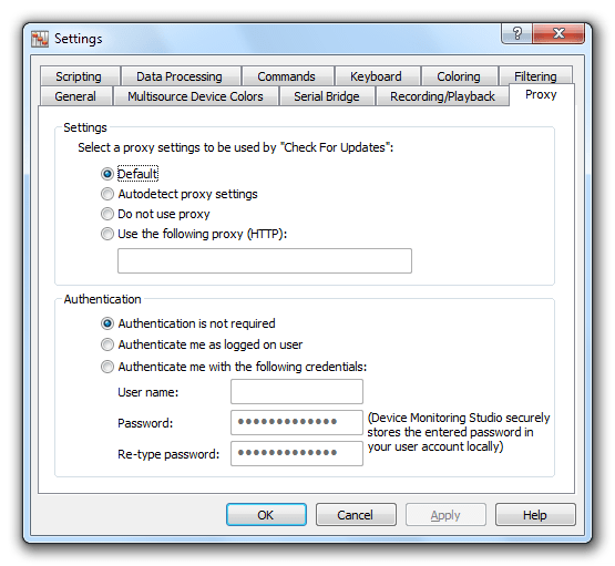 Proxy Tab